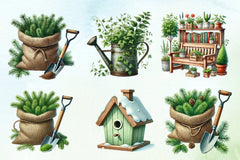 Winter Gardening Clipart Bundle 2 - CraftNest - Digital Crafting and Art