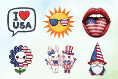 4th of July Stickers Clipart Bundle - CraftNest - Digital Crafting and Art