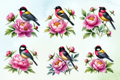 Spring Evening Grosbeak Bird Clipart Bundle - CraftNest - Digital Crafting and Art