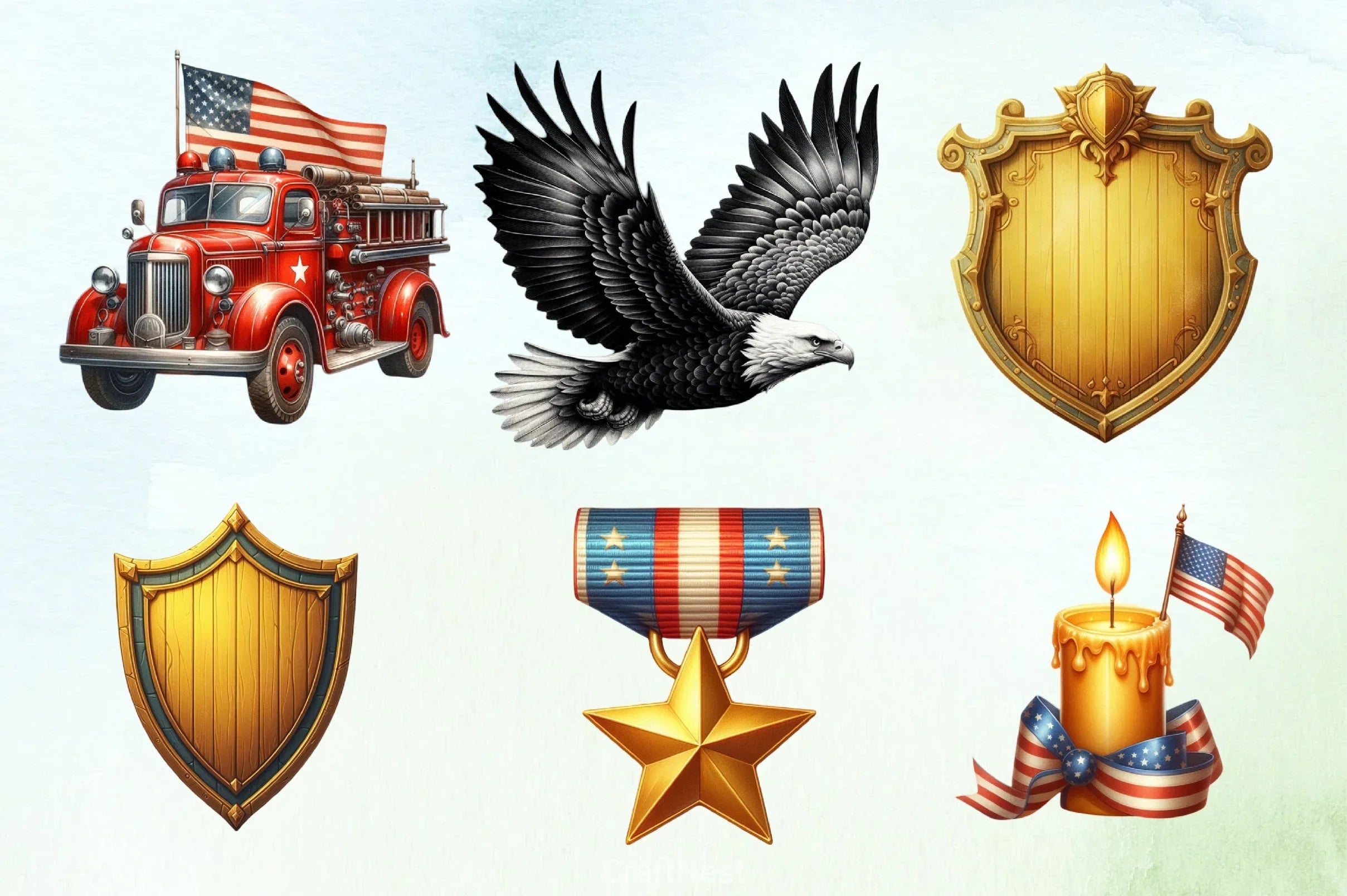 Honoring Heroes Clipart Bundle 5 - CraftNest - Digital Crafting and Art