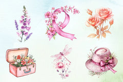 Pink Spring Clipart Bundle 5 - CraftNest - Digital Crafting and Art
