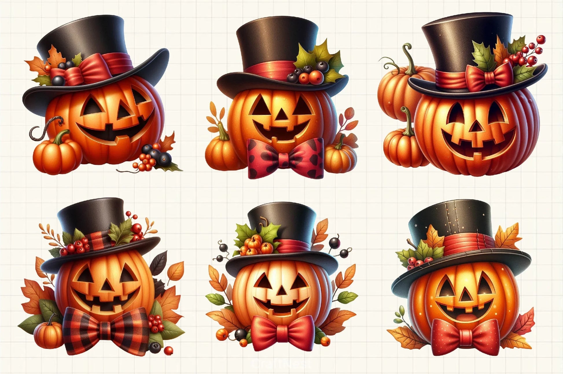 Halloween Pumpkin Clipart Bundle 7 - CraftNest - Digital Crafting and Art