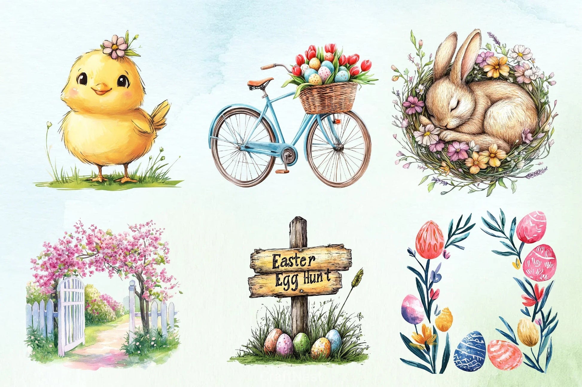 Spring Easter Clipart Bundle 1 - CraftNest - Digital Crafting and Art
