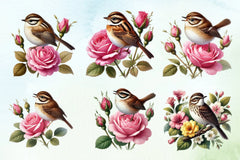 Spring Sparrow Clipart Bundle - CraftNest - Digital Crafting and Art