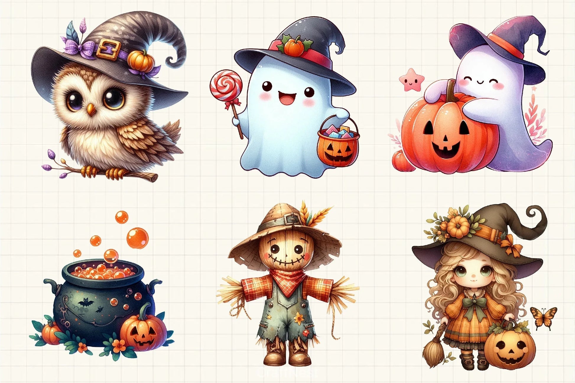 Vintage Halloween Clipart Bundle 11 - CraftNest - Digital Crafting and Art