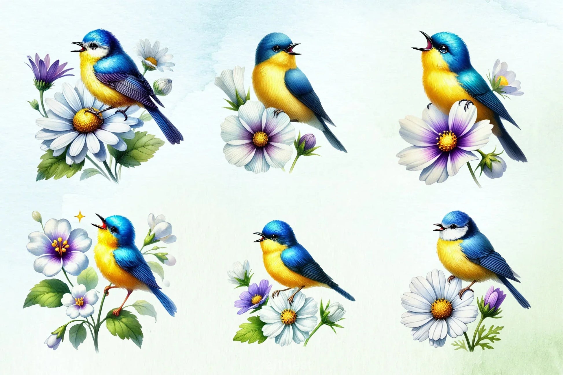 Colorful Spring Bird Clipart Bundle - CraftNest - Digital Crafting and Art