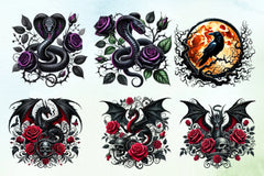 Gothic Animals Clipart Bundle - CraftNest - Digital Crafting and Art