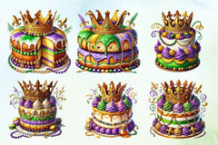 Mardi Gras King Cake Clipart Bundle - CraftNest - Digital Crafting and Art