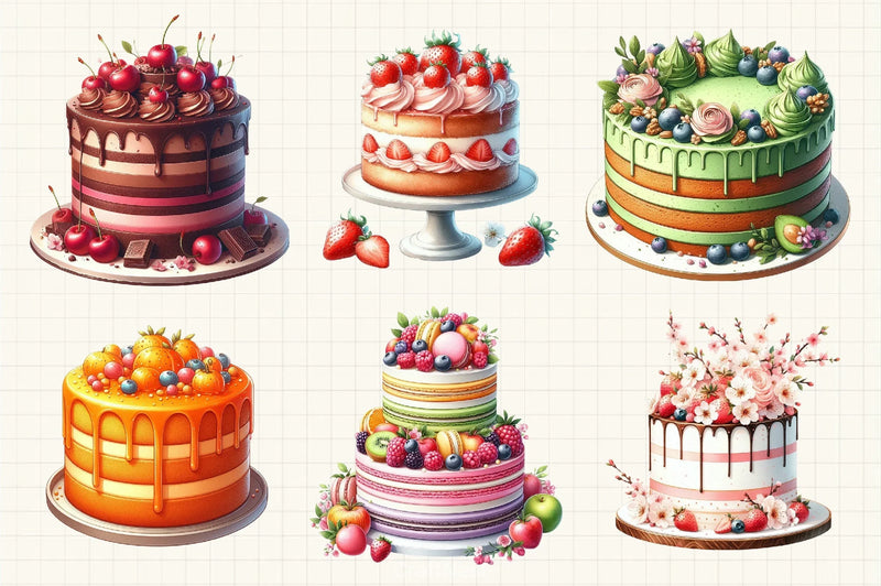 Cake Clipart Bundle - CraftNest - Digital Crafting and Art