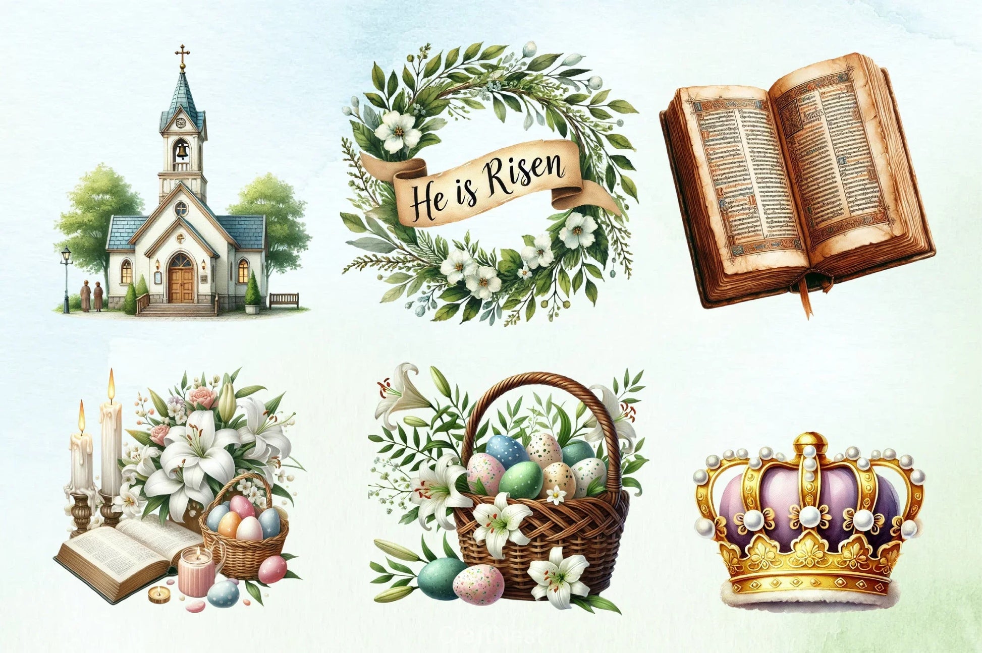 Religious Easter Clipart Bundle 1 - CraftNest - Digital Crafting and Art