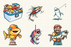 Fishing Clipart Bundle 2 - CraftNest - Digital Crafting and Art