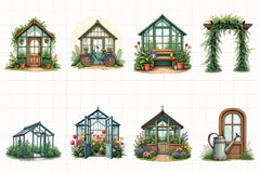Spring Greenhouse Clipart Bundle - CraftNest - Digital Crafting and Art