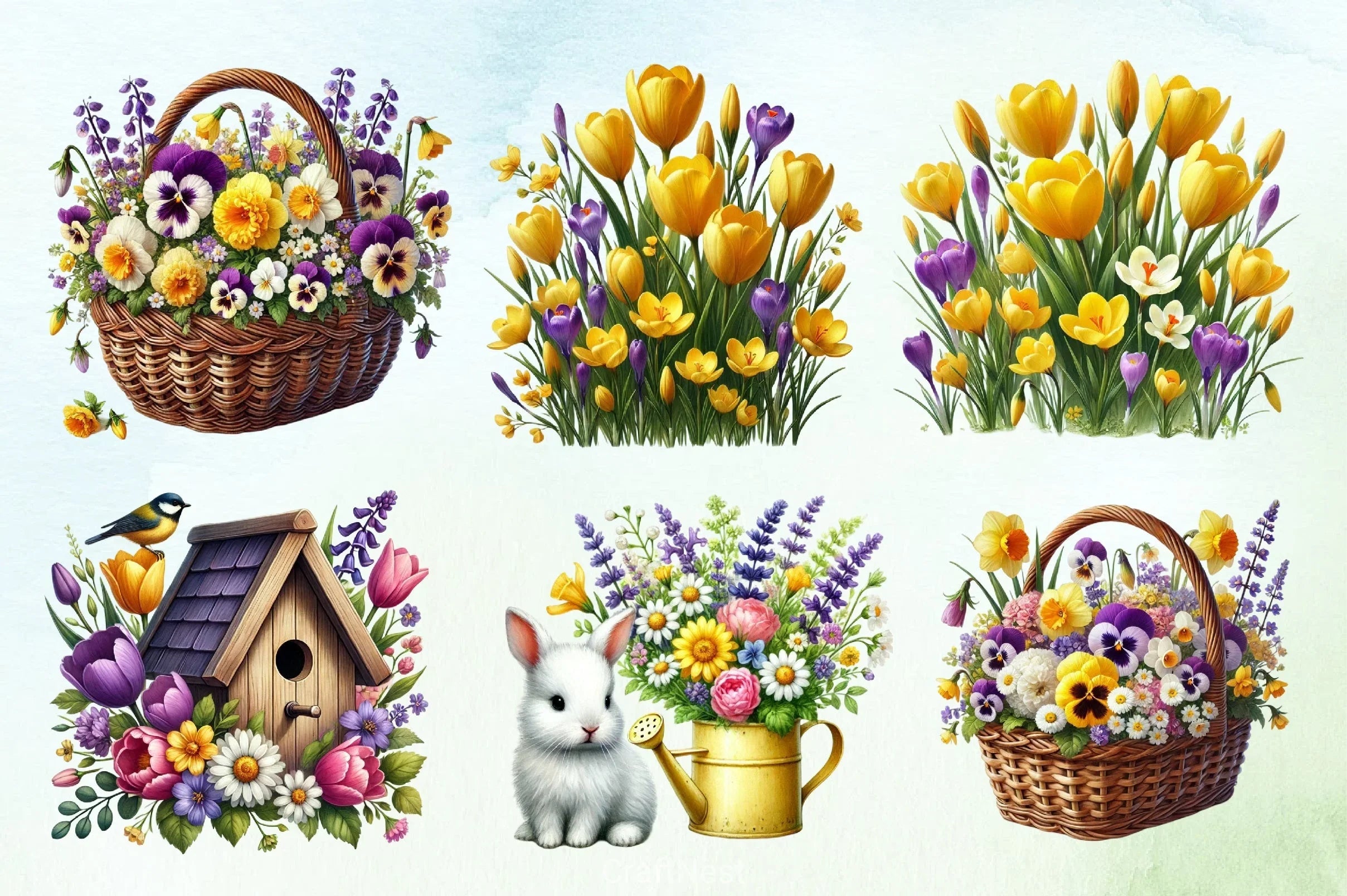 Spring Garden Clipart Bundle 3 - CraftNest - Digital Crafting and Art