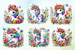 Colorful Magical Unicorn Clipart Bundle - CraftNest - Digital Crafting and Art