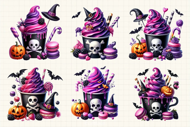Halloween Coffee Cup Clipart Bundle 10 - CraftNest - Digital Crafting and Art