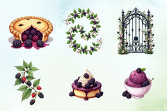 Blackberries Clipart Bundle - CraftNest - Digital Crafting and Art
