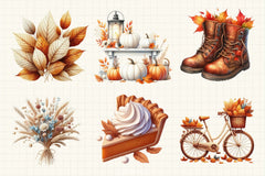 Neutral Fall Clipart Bundle - CraftNest - Digital Crafting and Art