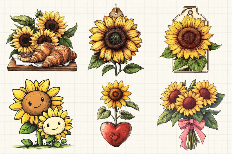Sunflower Mother's Day Clipart Bundle 3 - CraftNest - Digital Crafting and Art