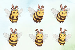 Bee Easter Clipart Bundle - CraftNest - Digital Crafting and Art