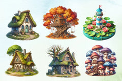 Fairy House Clipart Bundle 5 - CraftNest - Digital Crafting and Art