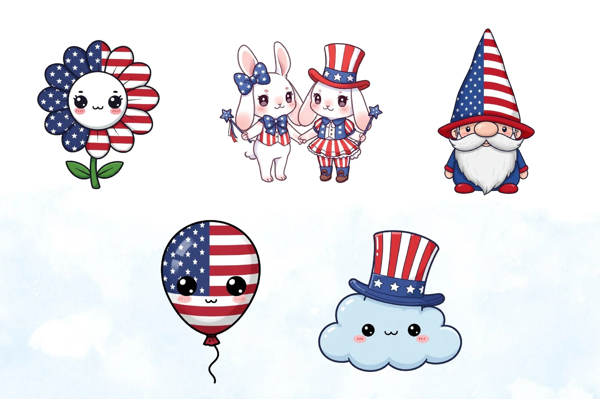4th of July Stickers Clipart Bundle - CraftNest - Digital Crafting and Art