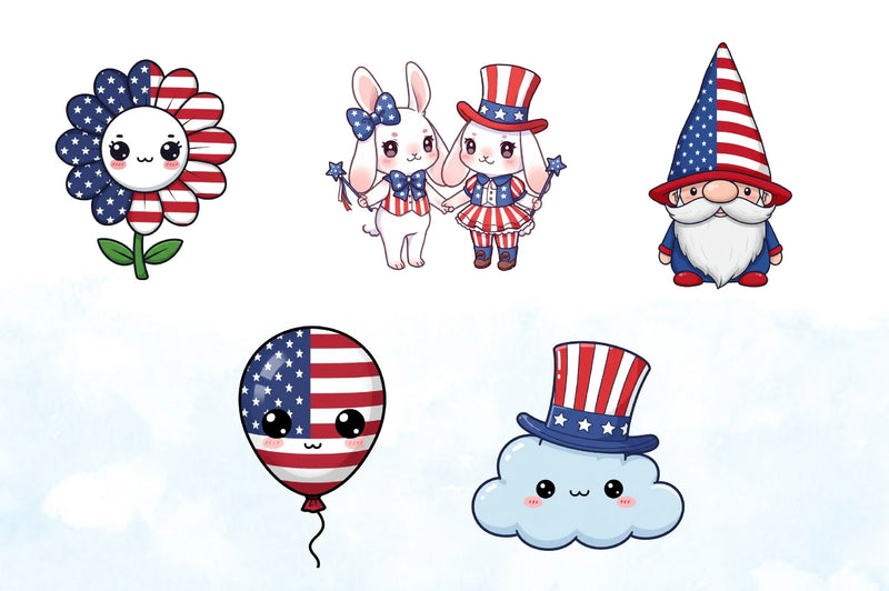 4th of July Stickers Clipart Bundle - CraftNest - Digital Crafting and Art