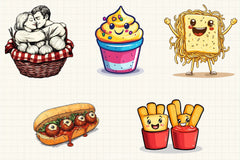Italian Fast Food Clipart Bundle - CraftNest - Digital Crafting and Art