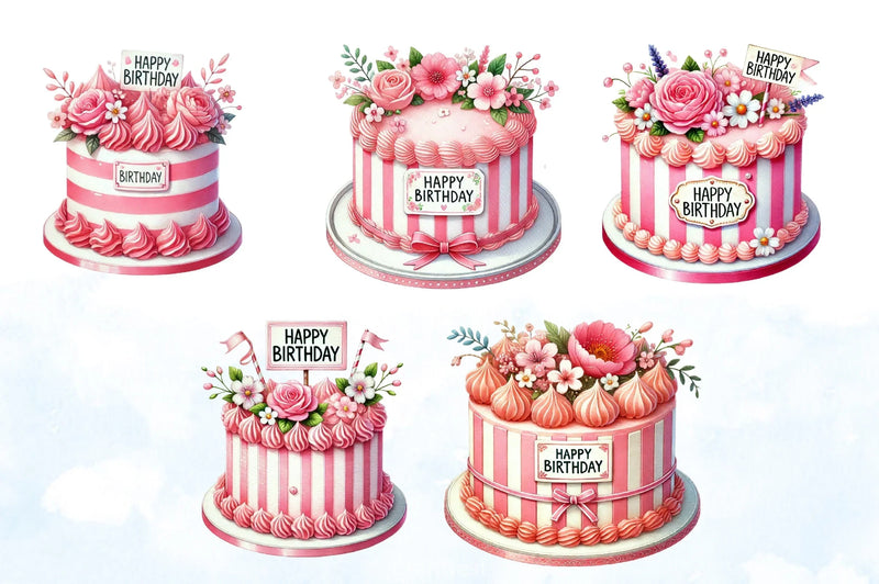 Birthday Cake Clipart Bundle - CraftNest - Digital Crafting and Art