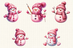 Pink Christmas Clipart Bundle - CraftNest - Digital Crafting and Art