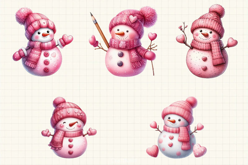 Pink Christmas Clipart Bundle - CraftNest - Digital Crafting and Art