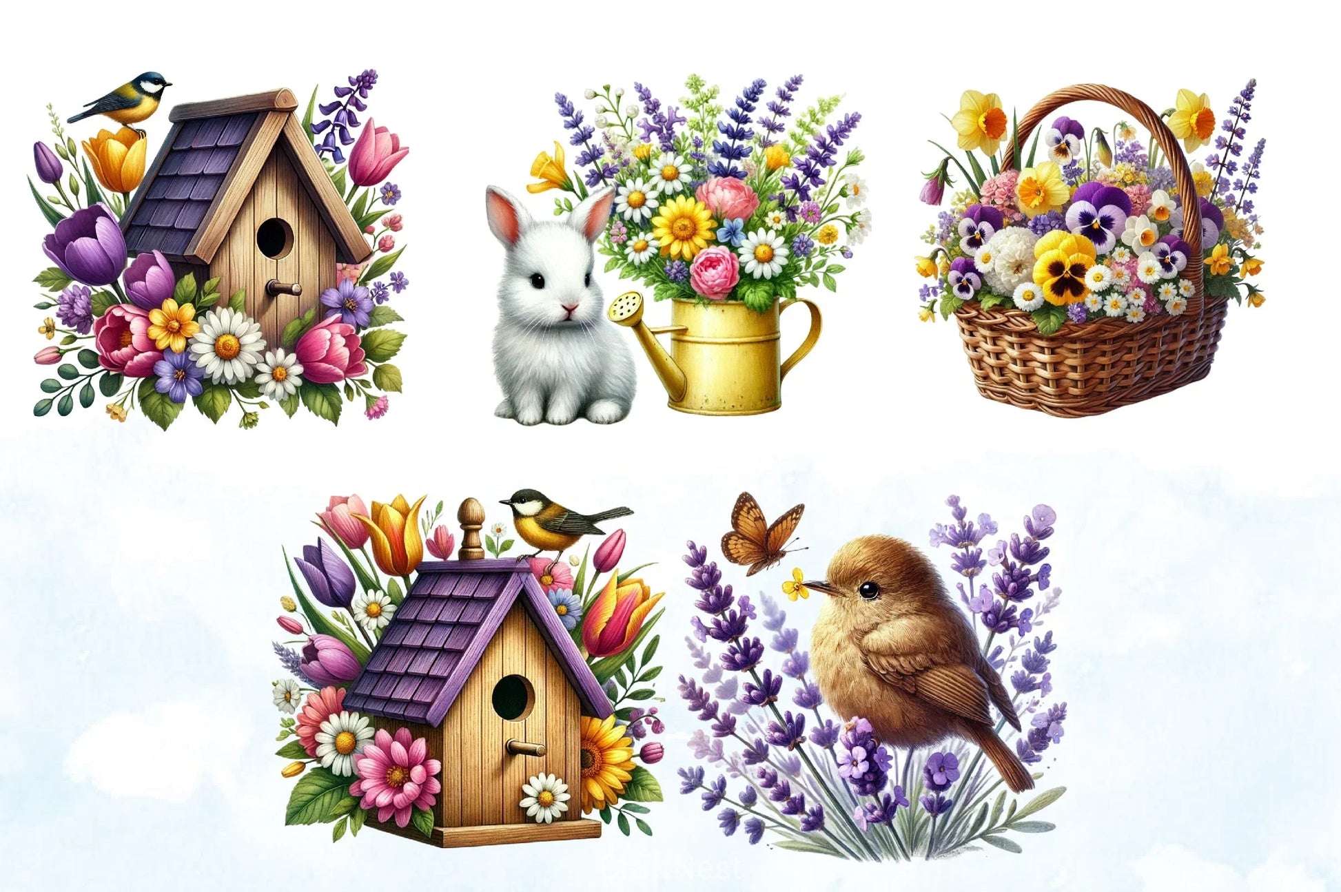 Spring Garden Clipart Bundle 3 - CraftNest - Digital Crafting and Art