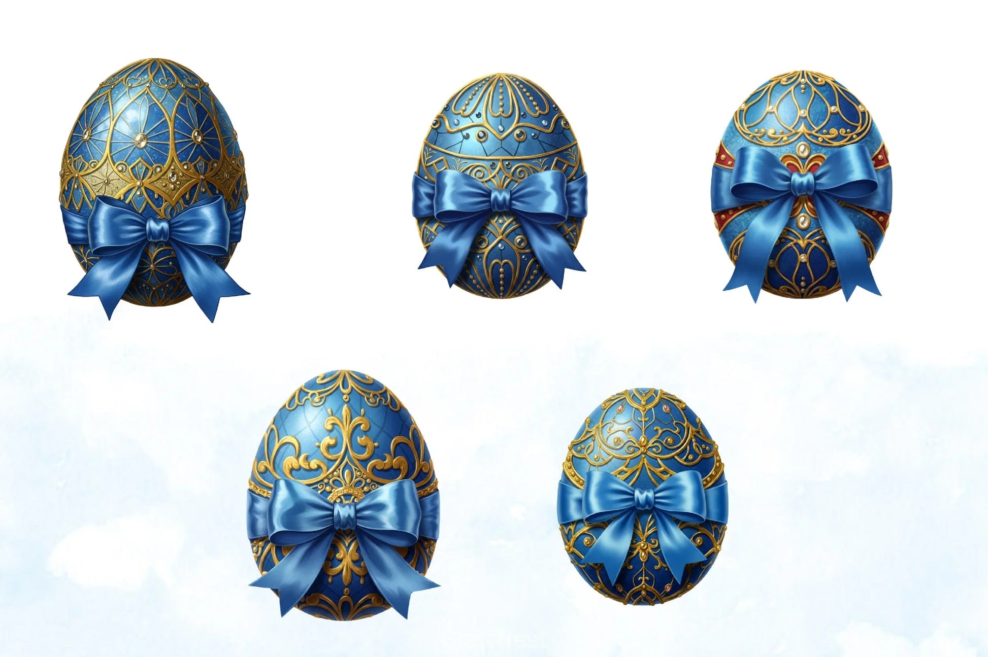 Easter Egg Bow Clipart Bundle - CraftNest - Digital Crafting and Art