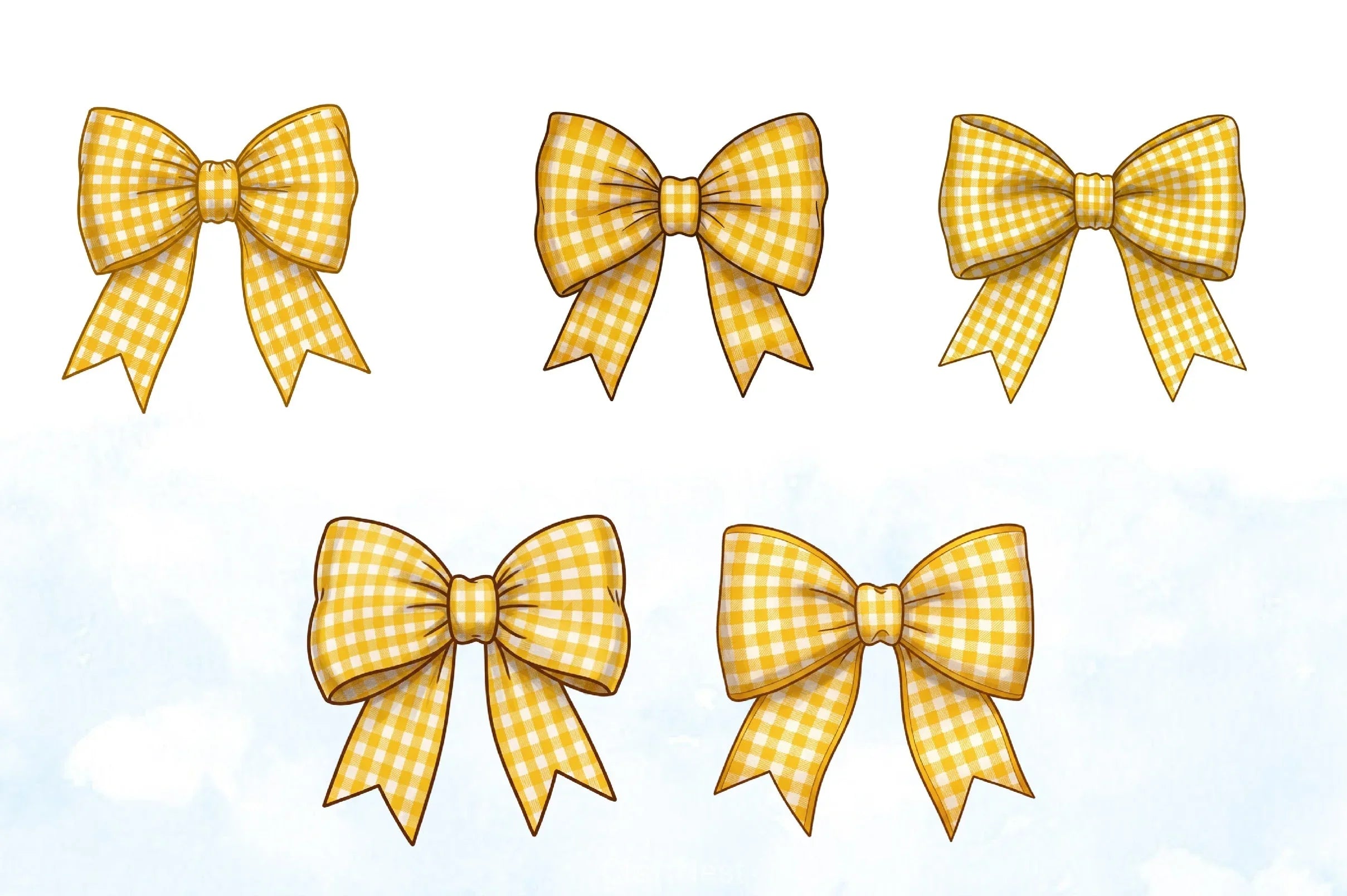 Gingham Bow Clipart Bundle - CraftNest - Digital Crafting and Art