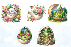 Spring Egg Clipart Bundle - CraftNest - Digital Crafting and Art