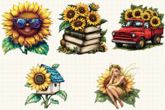 Sunflower Bliss Clipart Bundle - CraftNest - Digital Crafting and Art