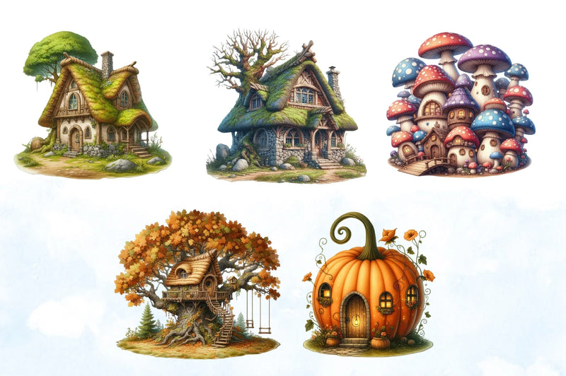 Fairy House Clipart Bundle 5 - CraftNest - Digital Crafting and Art