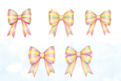 Watercolour Pastel Spring Bows Clipart Bundle - CraftNest - Digital Crafting and Art