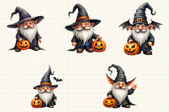 Halloween Gnome Clipart Bundle 2 - CraftNest - Digital Crafting and Art
