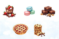 Sweets Dessert Clipart Bundle - CraftNest - Digital Crafting and Art