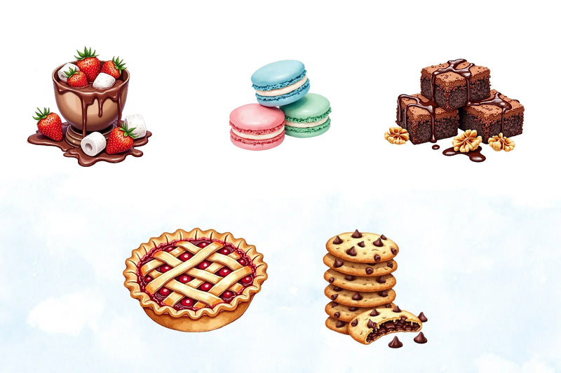 Sweets Dessert Clipart Bundle - CraftNest - Digital Crafting and Art