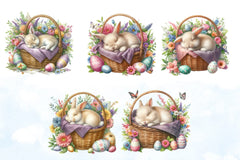 Easter Bunny Basket Clipart Bundle 4 - CraftNest - Digital Crafting and Art