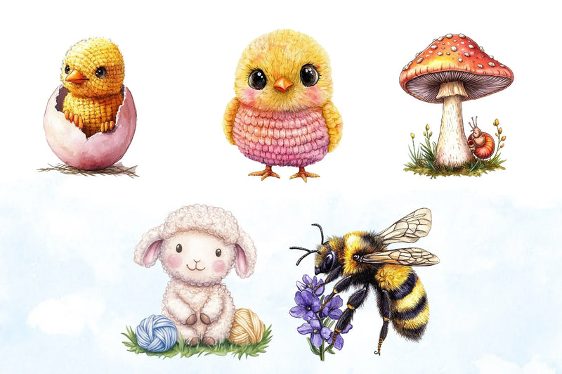 Crochet Spring Clipart Bundle - CraftNest - Digital Crafting and Art