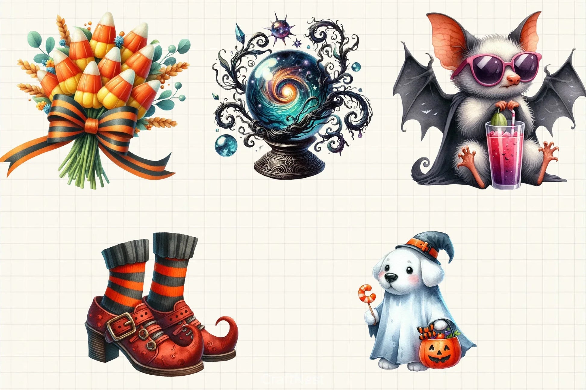 Halloween Clipart Bundle 5 - CraftNest - Digital Crafting and Art