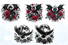 Gothic Animals Clipart Bundle - CraftNest - Digital Crafting and Art