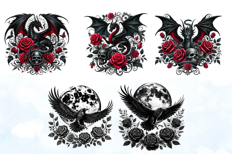 Gothic Animals Clipart Bundle - CraftNest - Digital Crafting and Art