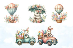 Cute Pink Easter Clipart Bundle 3 - CraftNest - Digital Crafting and Art