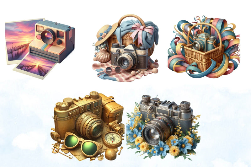 Vintage Summer Photography Clipart Bundle - CraftNest - Digital Crafting and Art