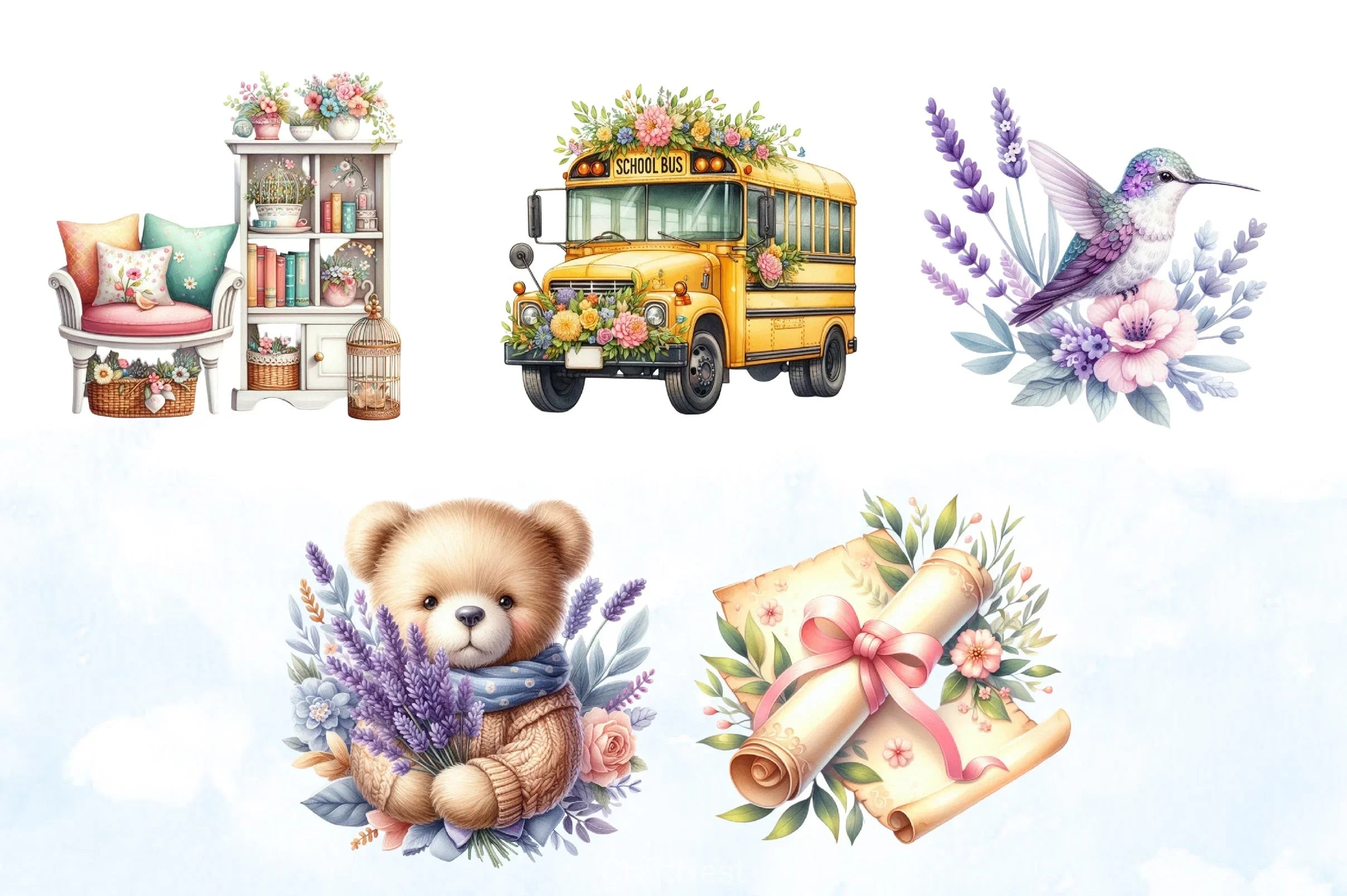 Spring School Clipart Bundle 9 - CraftNest - Digital Crafting and Art