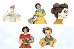 Retro Mother's Day Clipart Bundle - CraftNest - Digital Crafting and Art