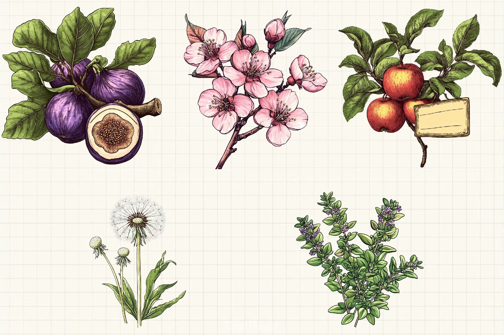 Vintage Botanical Clipart Bundle 2 - CraftNest - Digital Crafting and Art